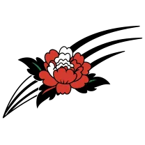 Эскиз тату: японская роза, японский